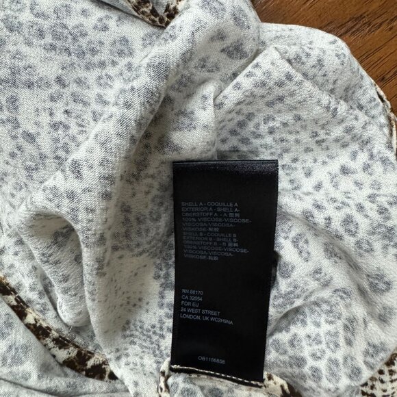 NEW Free People S Wild Nights Animal Print Long Duster cardigan Brown Cream Boho - Picture 11 of 14